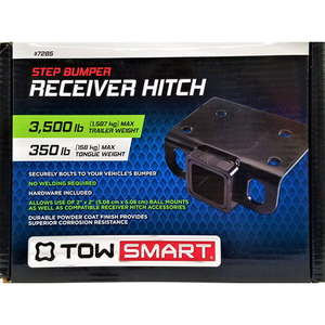 lot 68814 image: TowSmart -  Class II Step Bumper Receiver Hitch 2in. Receiver Opening - Retail $39.80