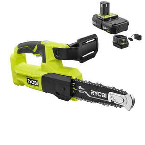 lot 68836 image: RYIBO - ONE 8 in. 18-Volt Lithium-Ion Battery Pruning Chainsaw - 2.0 Ah Battery and Charger Included - Retail $129.99