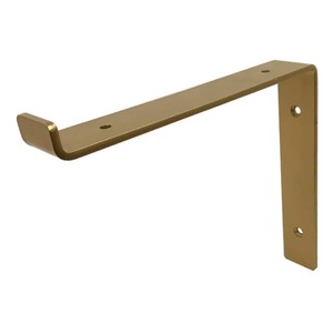 lot 68847 image: Gold Steel Shelf Bracket For Wood Shelving (10 in.) - Retail $13.99