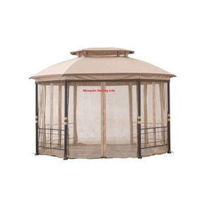 lot 68851 image: Hampton Bay - Seagrove Replacement Mosquito Netting for Hexagon Gazebo, Beige - Retail $99.99