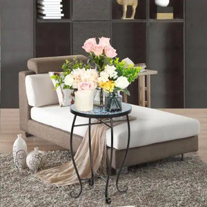 lot 68852 image: Metal and Ceramic Tile Mosaic Patio Bistro Table - Retail $44.99