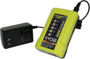 lot 68867 image: RYOBI - GEN2 Lithium-ion 40 Volt  40v Slim Line Compact Battery Charger - Retail $39.99