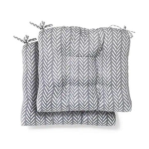 lot 69055 image: Afton Stone Tufted Outdoor Seat Cushion 19 in. x 18 in. x 4.5 in. (2 Pack) - Retail $35.99