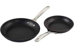 lot 28275 image: $$ Le Creuset Toughened Nonstick PRO Cookware Set, 3 pc. (9.5 &amp 11 Fry Pan &amp 12 Shallow Frying Pan) Retails over $250