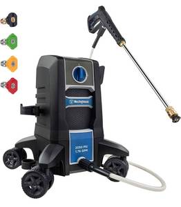 lot 28278 image: Westinghouse ePX3050 Electric Pressure Washer, 2050 Max PSI 1.76 Max GPM with Anti-Tipping Technology, Onboard Soap Tank, Pro-Style Steel Wand, 4-Nozzle Set, for CarsFencesDrivewaysHomePatios