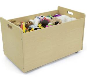 lot 28282 image: Humble Crew, Natural Toy Box with Wheels