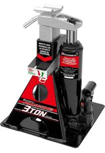 lot 28296 image: Powerbuilt 3 Ton, Bottle Jack and Jack Stands in One, 6000 Pound All-in-One Car Lift, Heavy Duty Vehicle Unijack, 640912