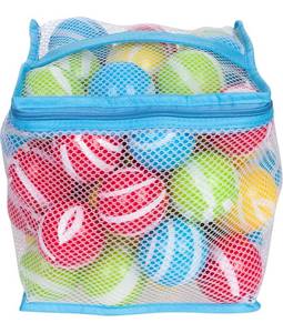 lot 33133 image: KC CUBS BPA Free Crush Proof Plastic Ball, Pit Balls, Tent, Playhouse, Bounce House, Kids Room - 4 Primary Bright Colors in Reusable and Durable Storage Mesh Bag with Zipper