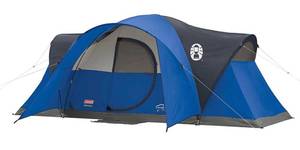 lot 33140 image: $$ Coleman Camping Tent  8 Person Montana Cabin Tent with Hinged Door - Retail $194