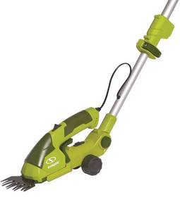 lot 33141 image: Sun Joe HJ605CC Cordless 2-in-1 Grass Shear  Hedge Trimmer wExtension Pole, Green