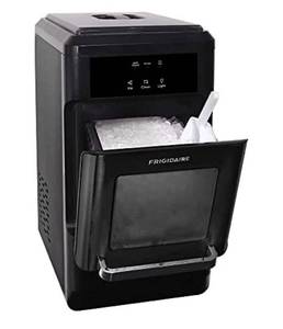 lot 33145 image: Frigidaire EFIC237 Countertop Chewy Crunchy Ice Maker, 44 Pounds Per Day, Automatic Self-Cleaning, Stainless Black