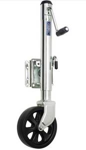 lot 33146 image: Fulton XP15 0101 Steel Swing-Away Bolt-On Jack with 10 Travel and 8 Poly Wheel - 1500 lb. Weight Capacity