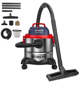 lot 33147 image: Stealth ECV05S1 Wet Dry Vacuum, 5.5 Peak HP, Silver