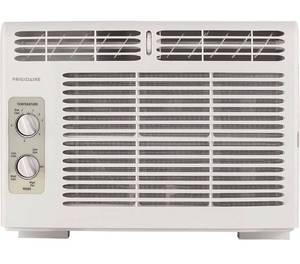 lot 33164 image: Frigidaire FFRA051WAE Window-Mounted Room Air Conditioner, 5,000 BTU with Temperature Control and Easy-to-Clean Washable Filter, in White