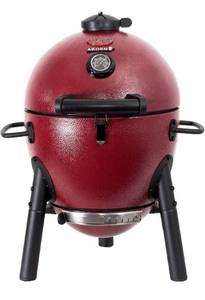 lot 33167 image: Char-Griller E06614 AKORN Jr. Portable Kamado Charcoal Grill, Red