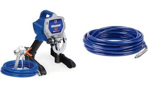 lot 33175 image: $$ Graco Magnum 262800 X5 Stand Airless Paint Sprayer, Blue & 247340 14-Inch Airless Hose, 50-Foot, Feet - Retail $370