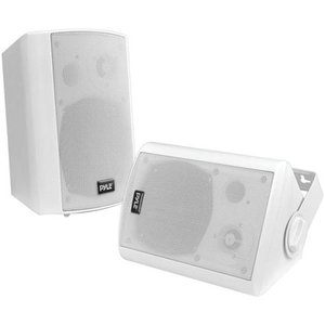 lot 33681 image: Pyle PDWR61BTWT Bluetooth Indoor Outdoor 6.5 inch Speaker System White (2 Pack)