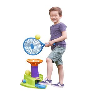 lot 33692 image: Little Tikes 2 in 1 Splash Hit Toy Tennis Set with Raquet and 3 Balls Accessory Set for Pop-Up and Splash Play Toy Sports Play Set for Toddlers Kids Girls Boys Ages 2 3 4 Year Old