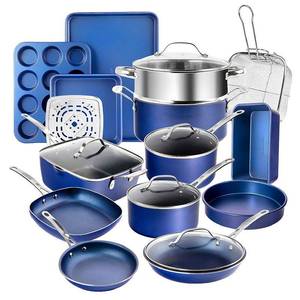 lot 33696 image: Granite Stone Diamond Titanium Diamond Infused Nonstick 20 Lots. Complete Cookware & Bakeware Set