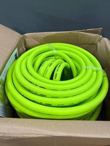lot 36994 image: Flexzilla Garden Hose, 58 in. x 100 ft, Heavy Duty, Lightweight, Drinking Water Safe, Green
