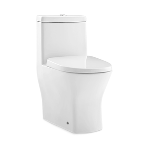 lot 29246 image: Swiss Madison Sublime II Compact Dual-Flush Toilet with Side Holes (Seat Included)