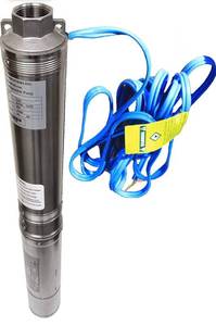 lot 29252 image: Hallmark Industries MA0419X-12AEXT 4 Deep Well Submersible Pump, 2 hp, 230VAC60Hz1Ph, 35 GPM Max, Stainless Steel, with Control Box, Stainless Steel