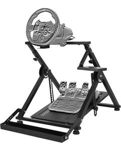 lot 29253 image: Hottoby Racing Steering Wheel Stand with Pulley Chair Fixing Adjustable for Fanatec Thrustmaster Logitech G25 G27 G920 Gaming Simulator Driving Stand Shifter Wheel Pedals Not Included