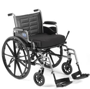 lot 29271 image: Invacare Tracer IV Wheelchair with Full-Length Arms, 24x18 Extra Seat Pad Sold Separately