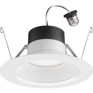 lot 33727 image: Juno Contractor Select E-Series 6 in. Selectable CCT Integrated LED Retrofit White Recessed Light Trim (6-Pack)