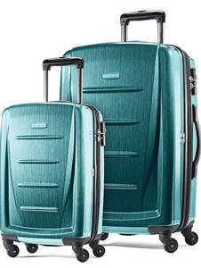 lot 33750 image: Samsonite Winfield 2 Hardside Luggage with Spinner Wheels, Cactus Green, Checked-Medium 24-Inch & 20Inch