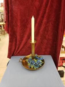 lot 6002 image: Huge Brass Candleholder