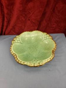 lot 6013 image: marked teal pottery bowl
