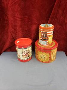 lot 6038 image: lot of 3 old tins