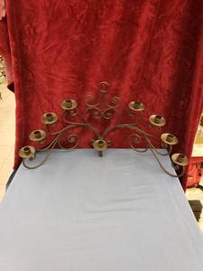 lot 6039 image: Rod Iron hanging candleabra
