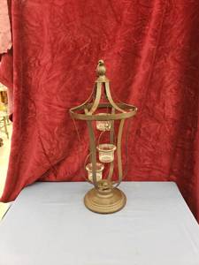 lot 6044 image: metal centerpiece candle decor