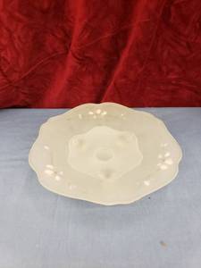 lot 6053 image: hand painted frosted glass dish