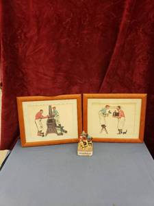 lot 6066 image: lot of Norman Rockwell picsmusic box