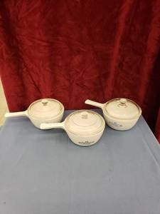 lot 6108 image: set 3 corning ware round casseroles