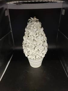 lot 6144 image: Italian made porcelain white flowers