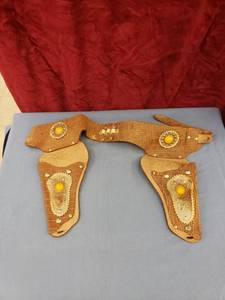 lot 6147 image: kids leather gun holster belt