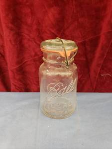 lot 6168 image: Ball Ideal glass top jar