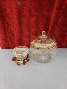 lot 6205 image: pumpkin jarcandleholder