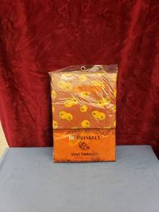 lot 6209 image: pumpkin vinyl tablecloth Factory sealed