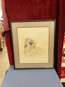 lot 6218 image: signed framed dog print