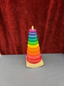 lot 6239 image: vintage stacking rings toy