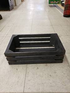 lot 6255 image: Black wood crate
