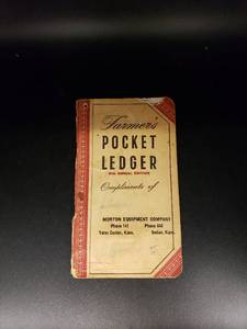 lot 6298 image: old farmers pocket ledger