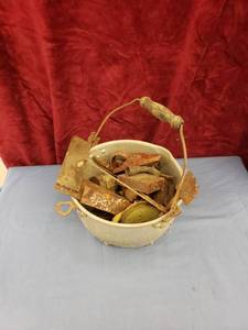 lot 6304 image: aluminum bucket full of primitives