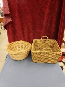 lot 6349 image: pair heavy baskets
