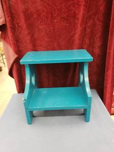 lot 6366 image: turquoise two step stool